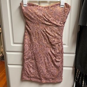 Juniors strapless pink homecoming dress, size 3/4